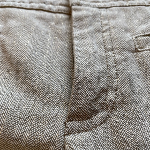 Nanette Lepore pants 2 Cream/beige Metallic gold - Picture 6 of 8